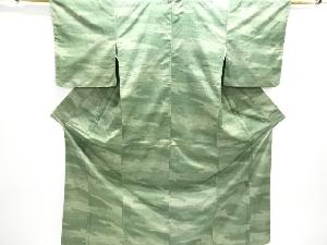 霞模様織り出し手織り紬着物